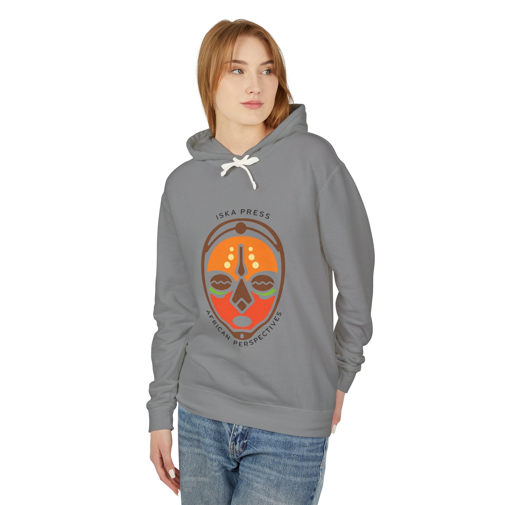 African Mask Graphic Hoodie — "ISKA PRESS African Perspectives" Lightweight Pullover
