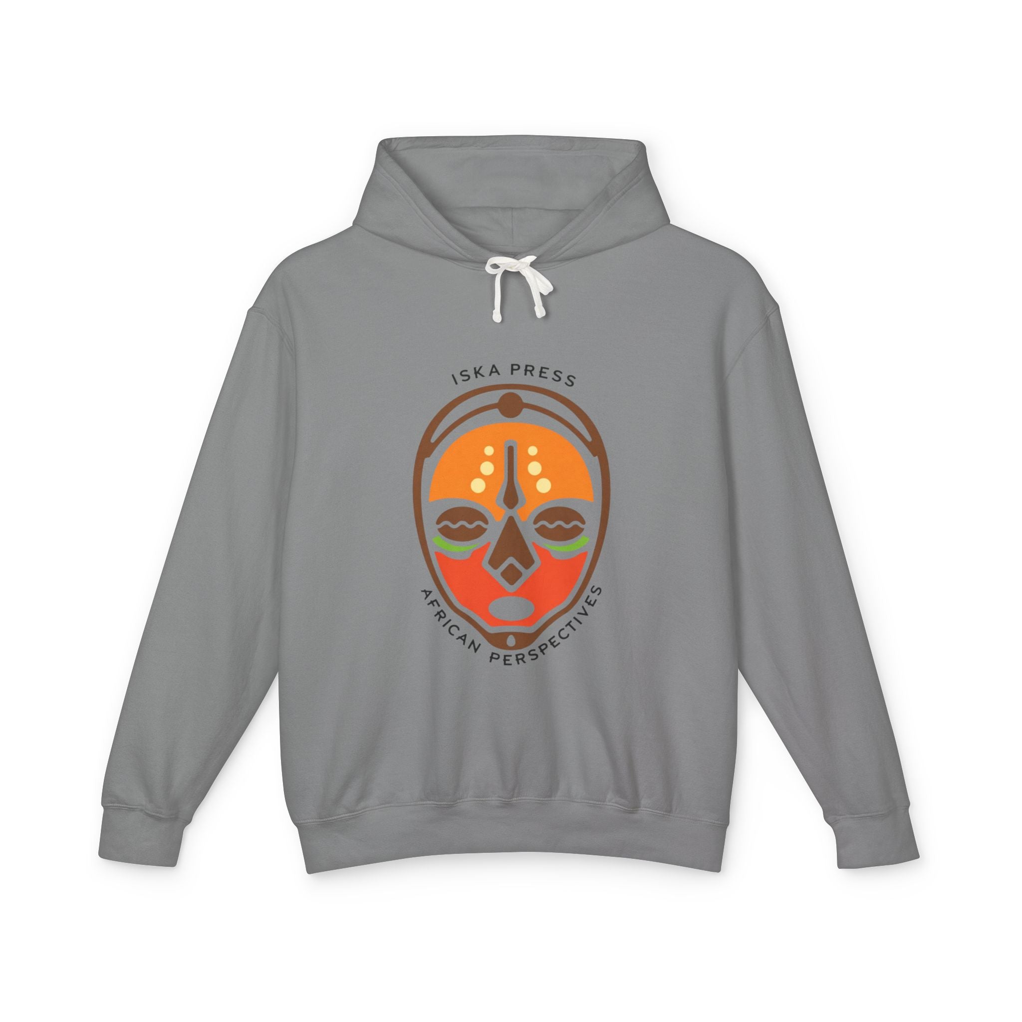 African Mask Graphic Hoodie — "ISKA PRESS African Perspectives" Lightweight Pullover