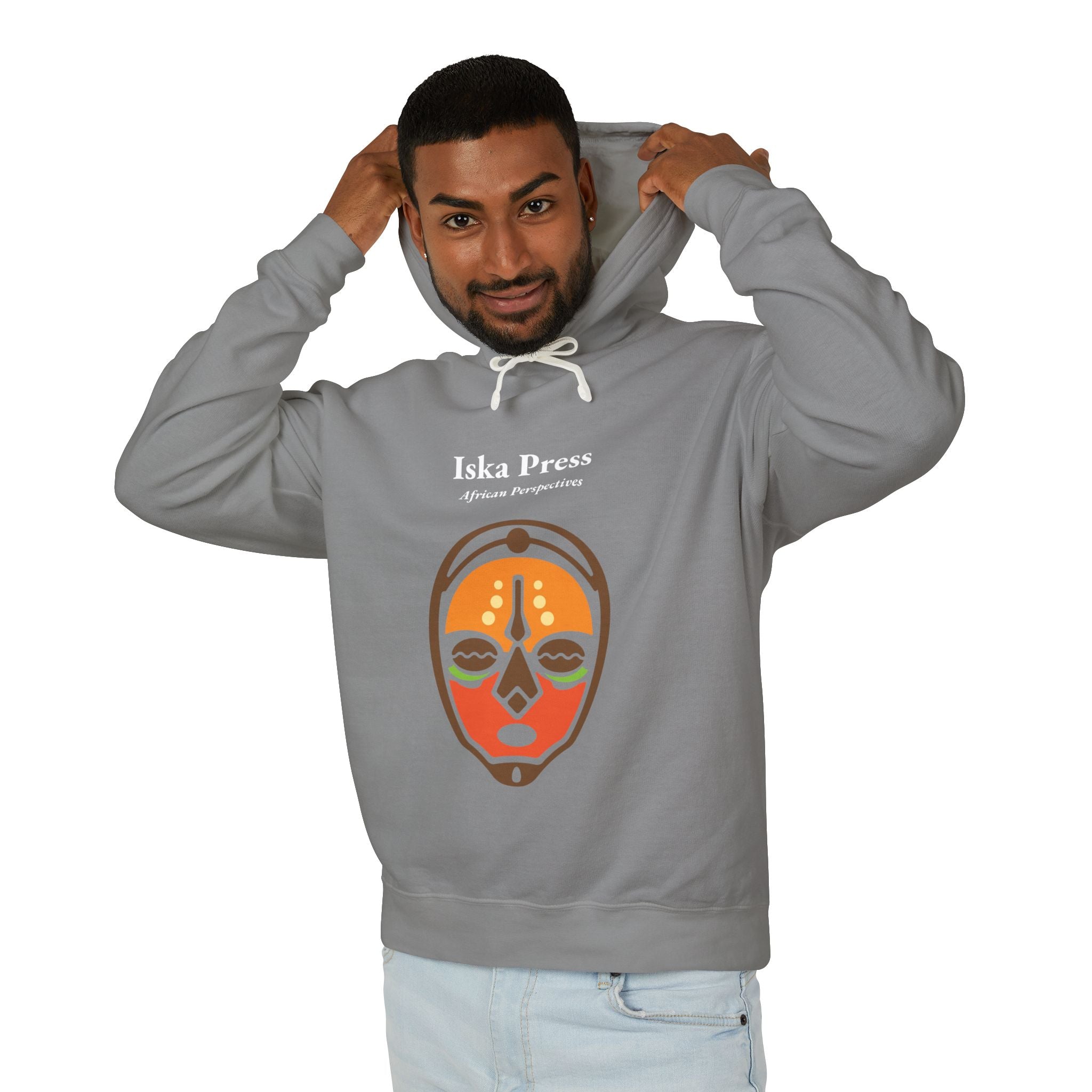 African Mask Graphic Hoodie — "Iska Press" Cultural Art Pullover