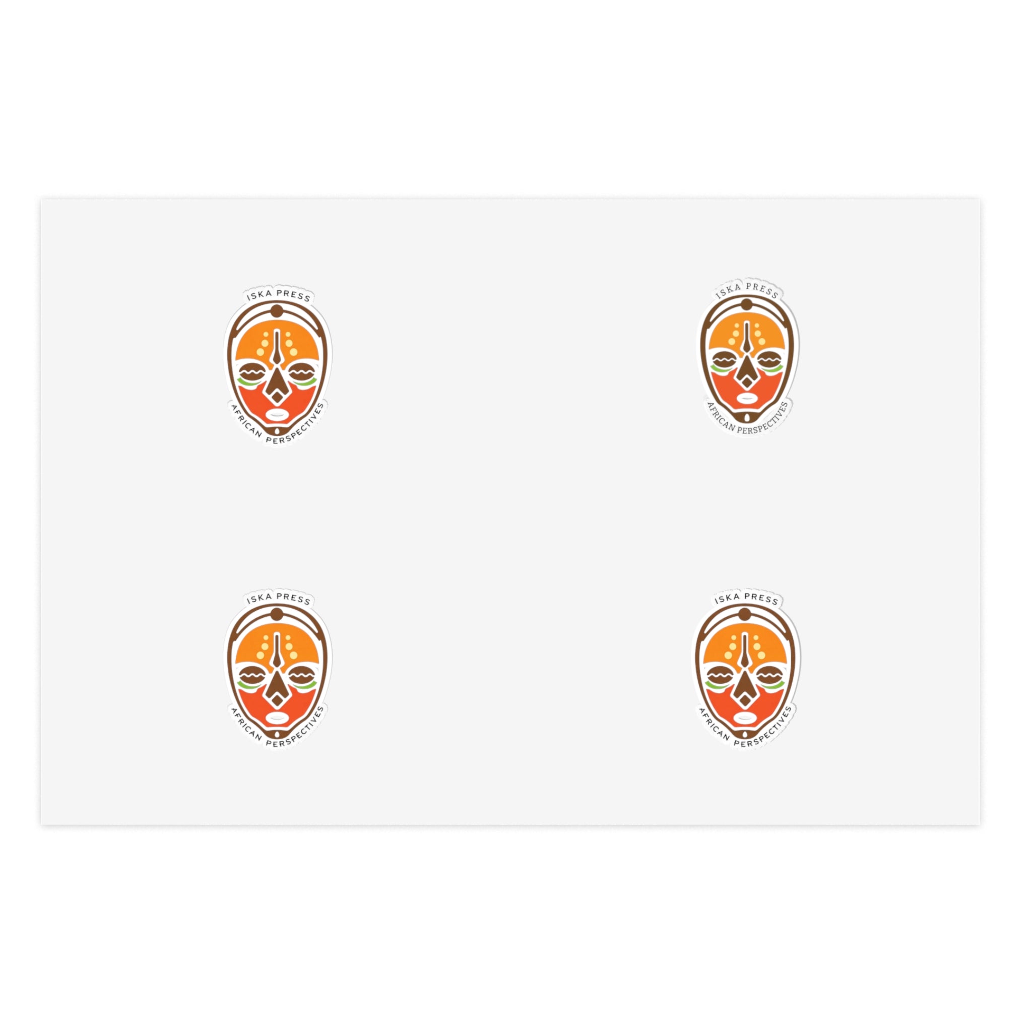Sticker Sheet — Decorative Ethnic Face Decal Pack for Journals, Laptops & Crafts
