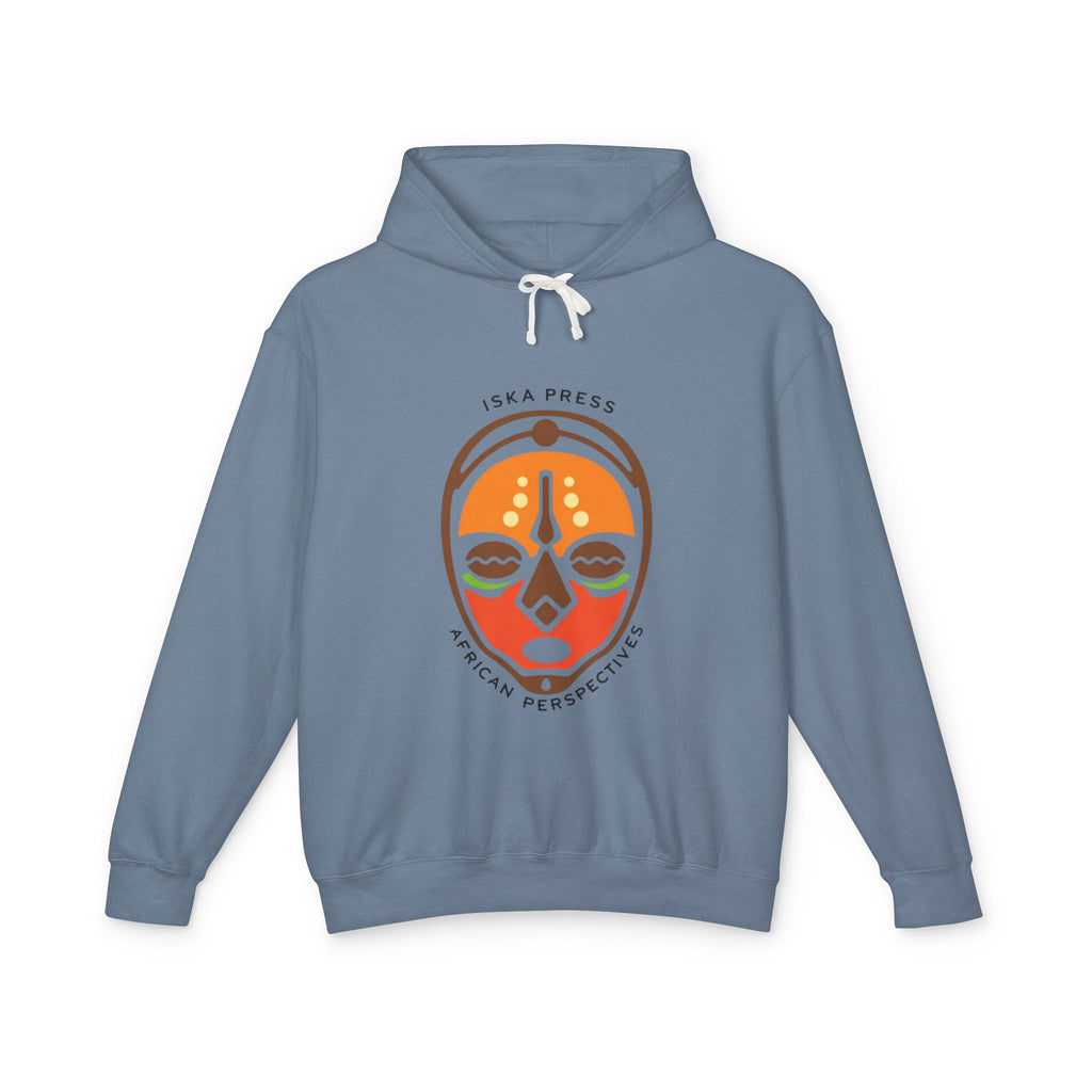 African Mask Graphic Hoodie — "ISKA PRESS African Perspectives" Lightweight Pullover
