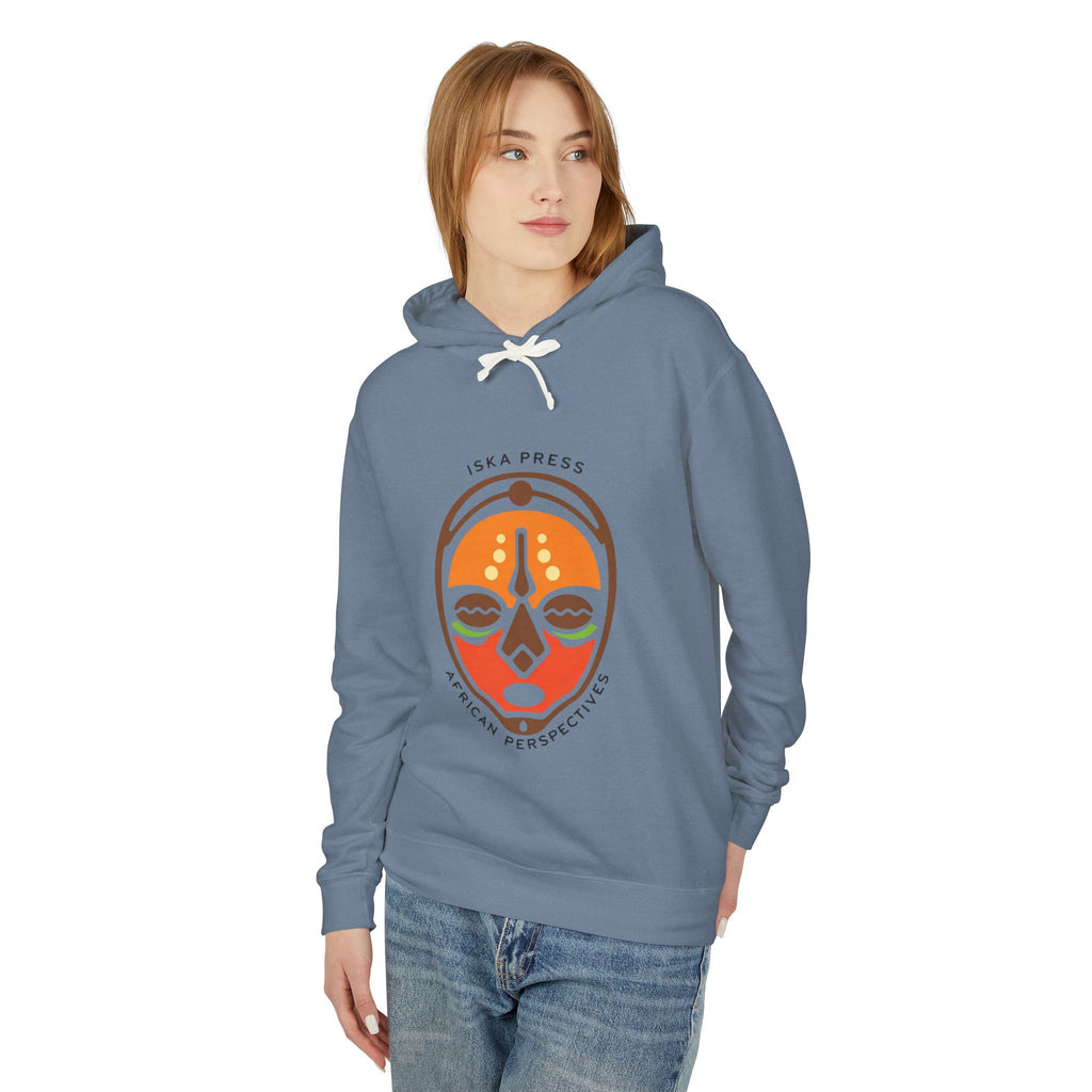 African Mask Graphic Hoodie — "ISKA PRESS African Perspectives" Lightweight Pullover