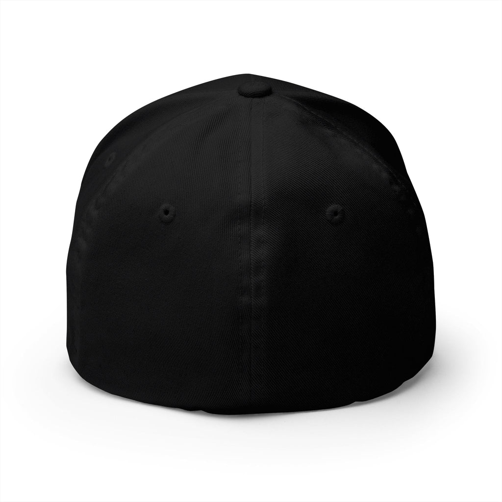 Black embroidered cap, side view — Iska Press, WE ARE Drop 01