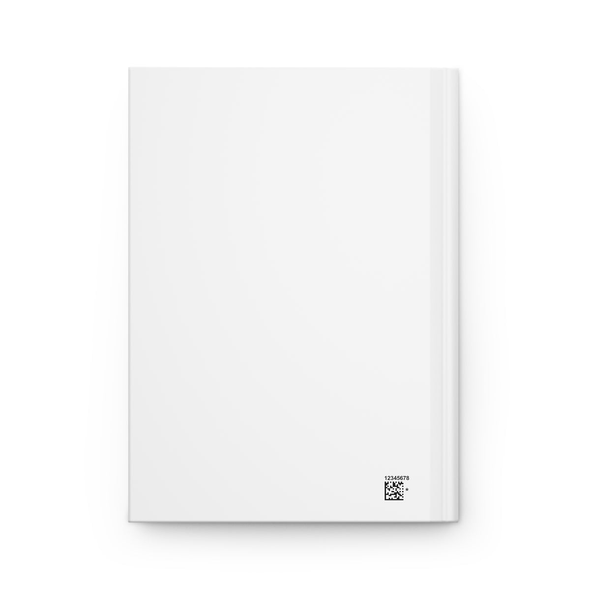 White hardcover journal, angled view — Iska Press, WE ARE Drop 01