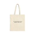 Canvas Tote Bag — 'My Ancestors Would Approve' Tribal Mask Eco Shopper