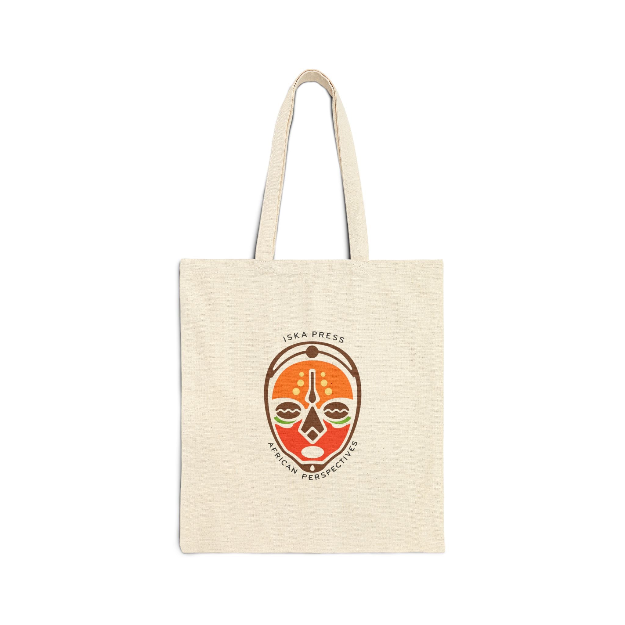 Canvas Tote Bag — 'My Ancestors Would Approve' Tribal Mask Eco Shopper