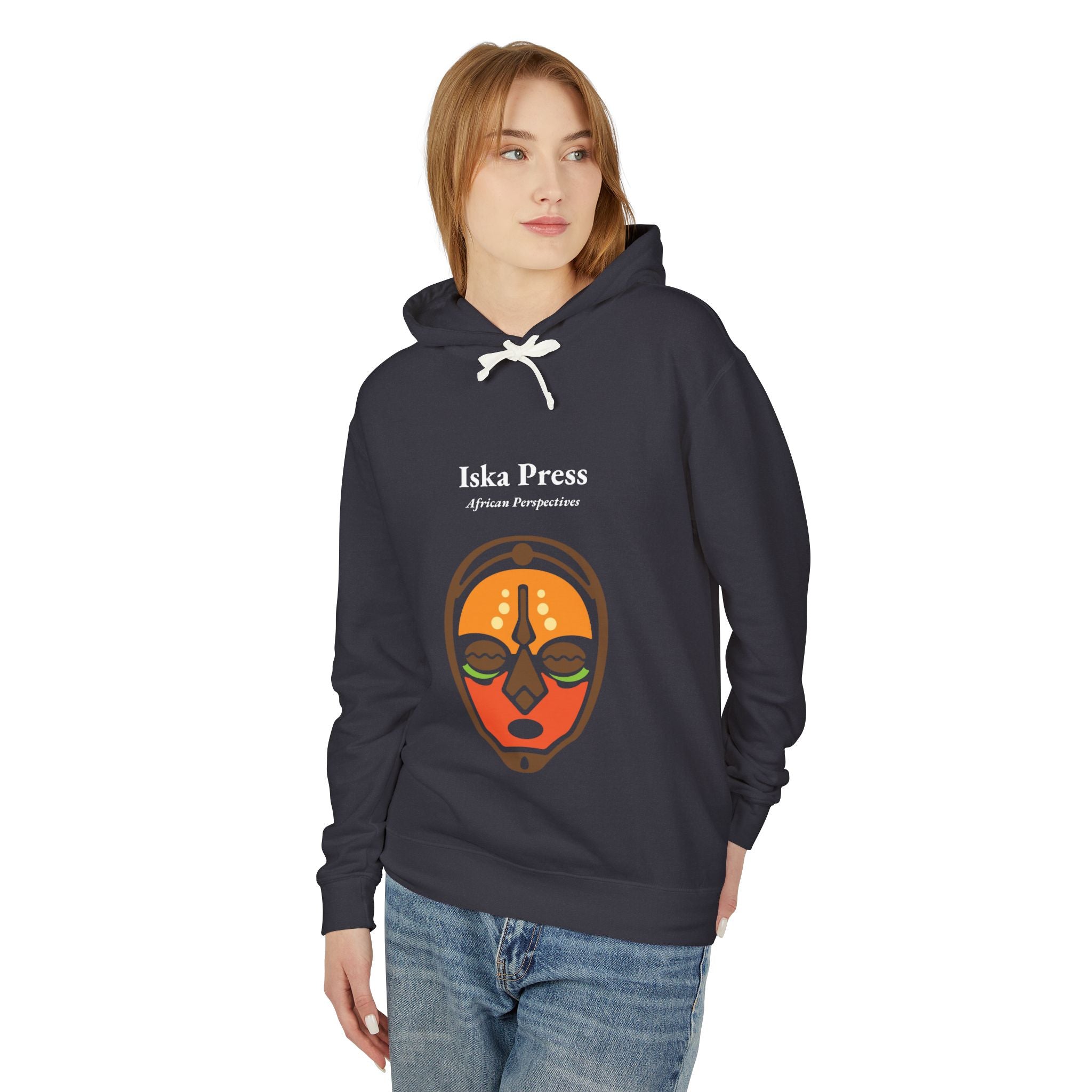 African Mask Graphic Hoodie — "Iska Press" Cultural Art Pullover